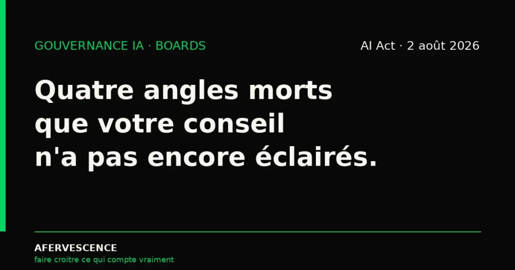 Ce que votre conseil d'administration ne sait pas encore sur l'IA, et qu'il vous faudra lui dire avant juin