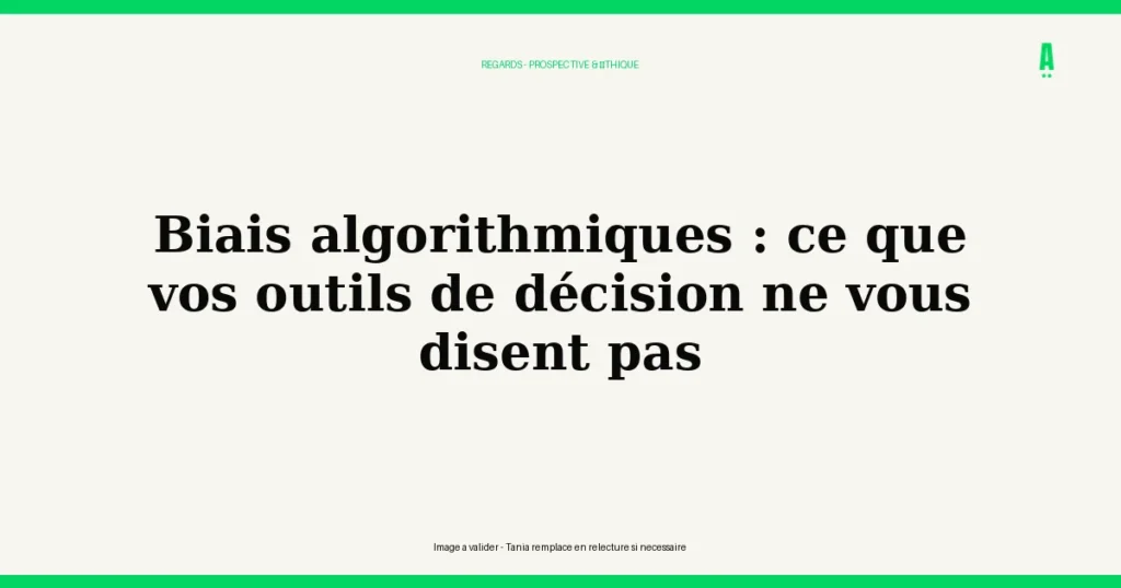 Biais algorithmiques : ce que vos outils de décision ne vous disent pas