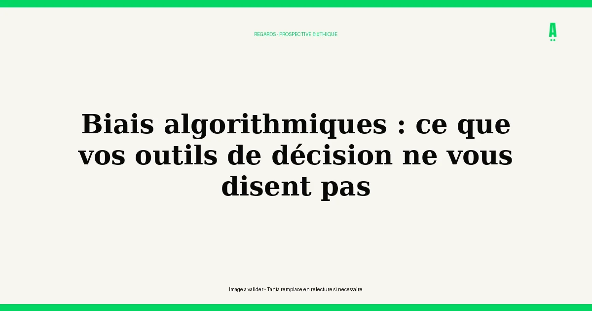 Biais algorithmiques : ce que vos outils de décision ne vous disent pas